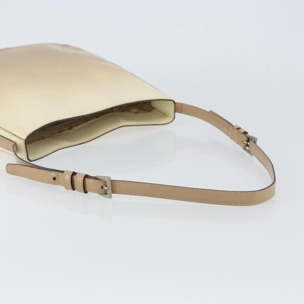 Authentic PRADA Shoulder Bag Patent leather Beige - Picture 14 of 16